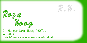 roza woog business card